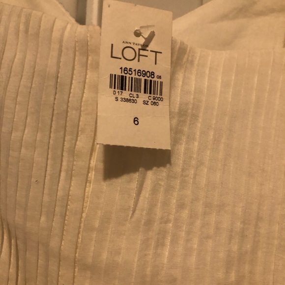 NWT Beautiful Ann Taylor Loft White Embroidery Sundress Sz 6 - Picture 9 of 10